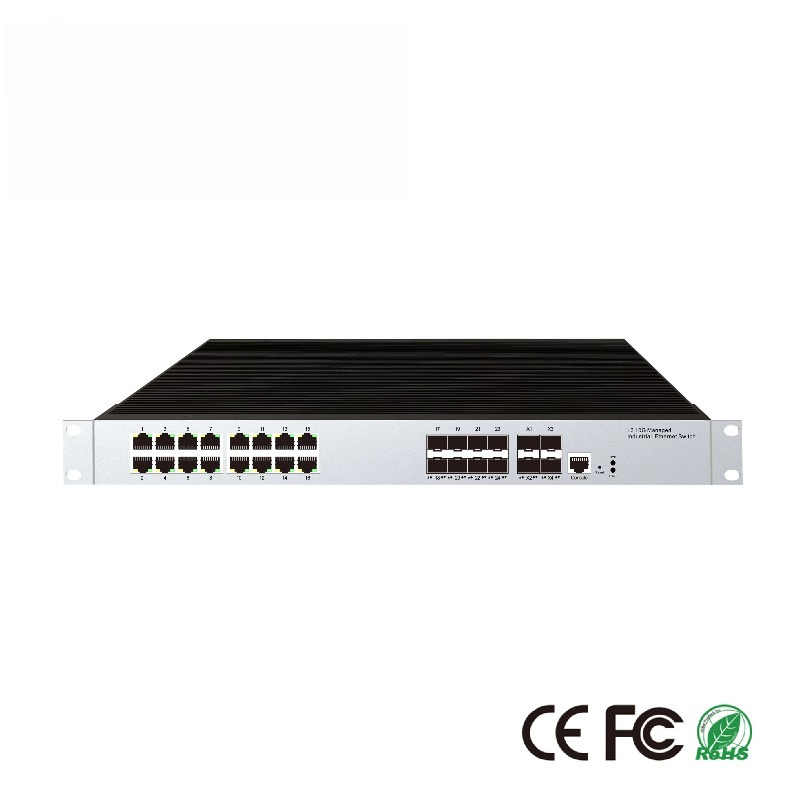 10G Sfp+ Switch 8 Port - 16-RJ45 Port Industrial Managed Ethernet Switch,