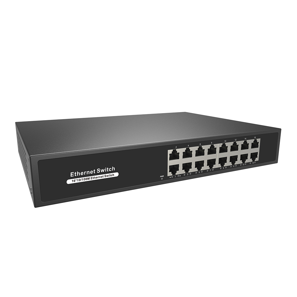 Network Switch Rack Mount 1U - High Performance 10/100M Ethernet Switch 16-port