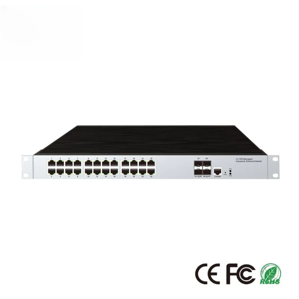 Switch 24 Port 10G Uplink - 24 RJ45 ports industrial-grade managed Ethernet