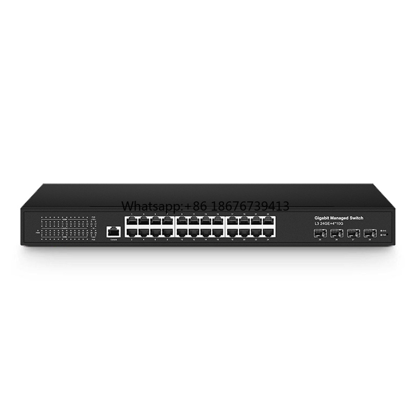 Network Switch Rack Mount 1U - 24 Ports Gigabit Ethernet RJ45 Plus