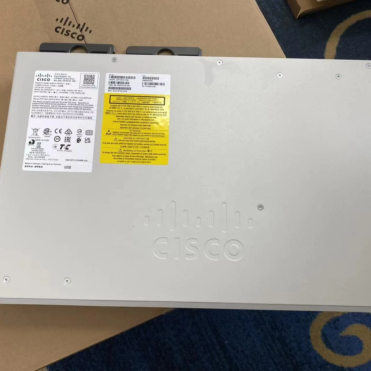 Managed Switch 24 Port Gigabit - C9200-24T-E Cisco Catalyst 9200 Series 24