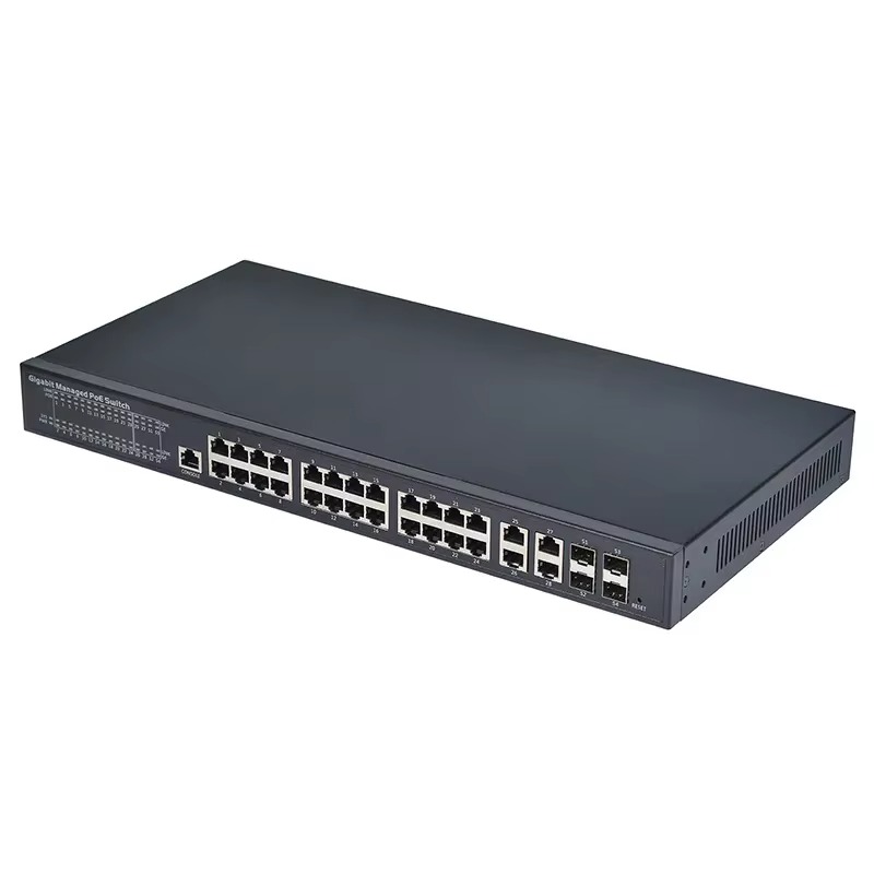 Managed Switch 24 Port Gigabit - PSE2444GCD-W Gigabit POE Switch with 24