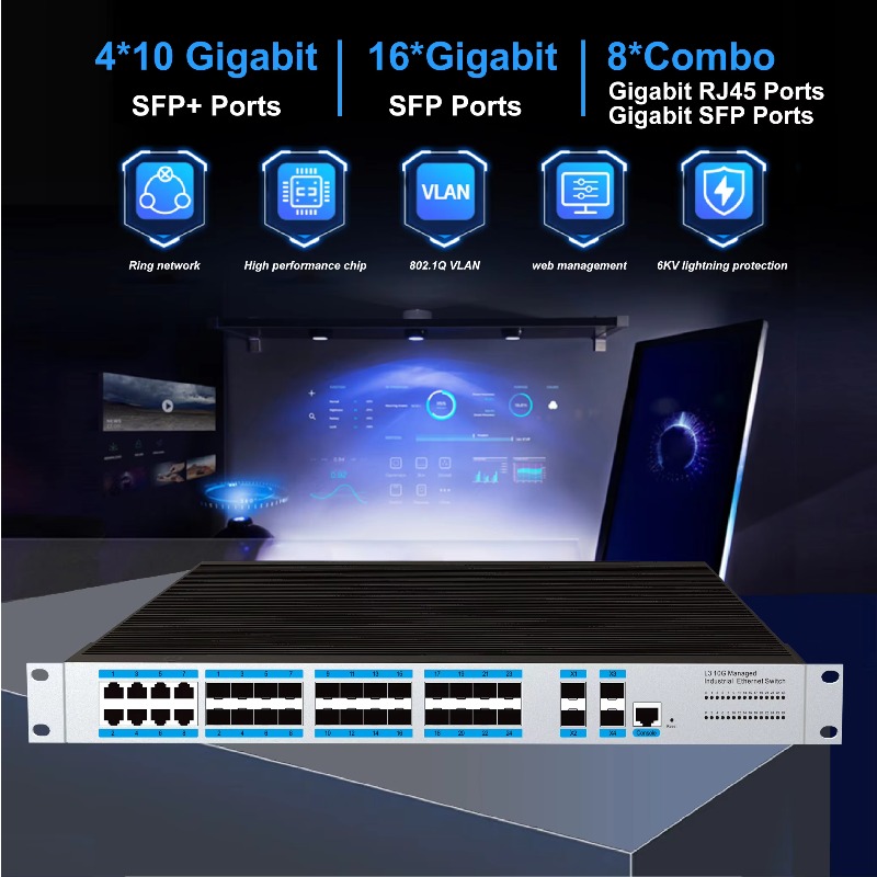 24 SFP Ports Industrial Manage - Switch 24 Port 10G Uplink review and price