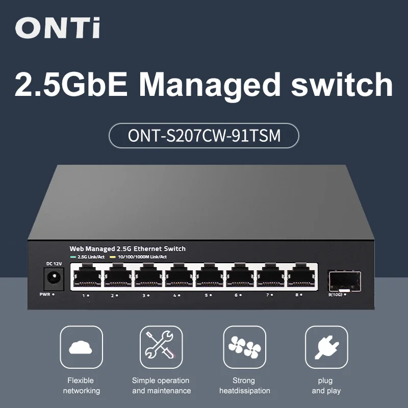 ONTi 2.5GbE Managed Switch 8 P - 10G Sfp+ Switch 8 Port review and price