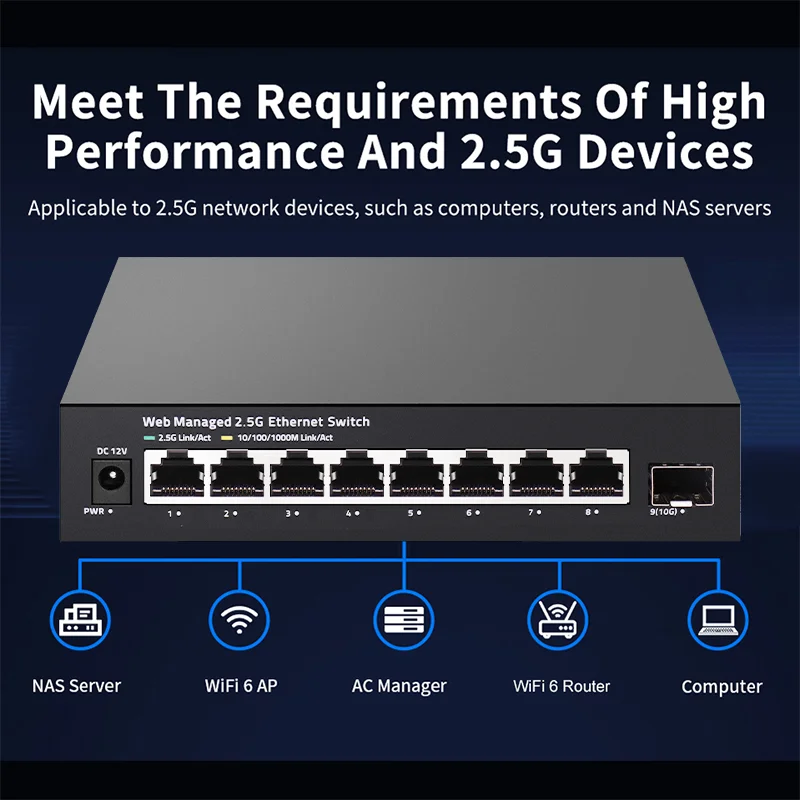 ONTi 2.5GbE Managed Switch 8 P - 10G Sfp+ Switch 8 Port review and price