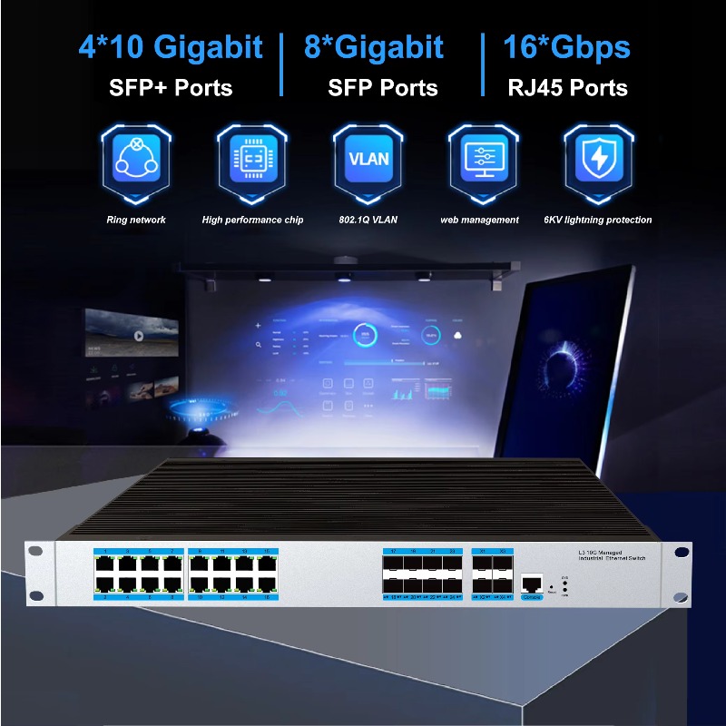 16-RJ45 Port Industrial Manage - 10G Sfp+ Switch 8 Port review and price