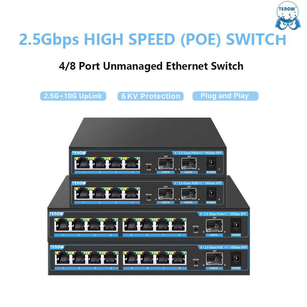 TEROW Gigabit POE Switch 2.5G/ - 10G Sfp+ Switch 8 Port review and price