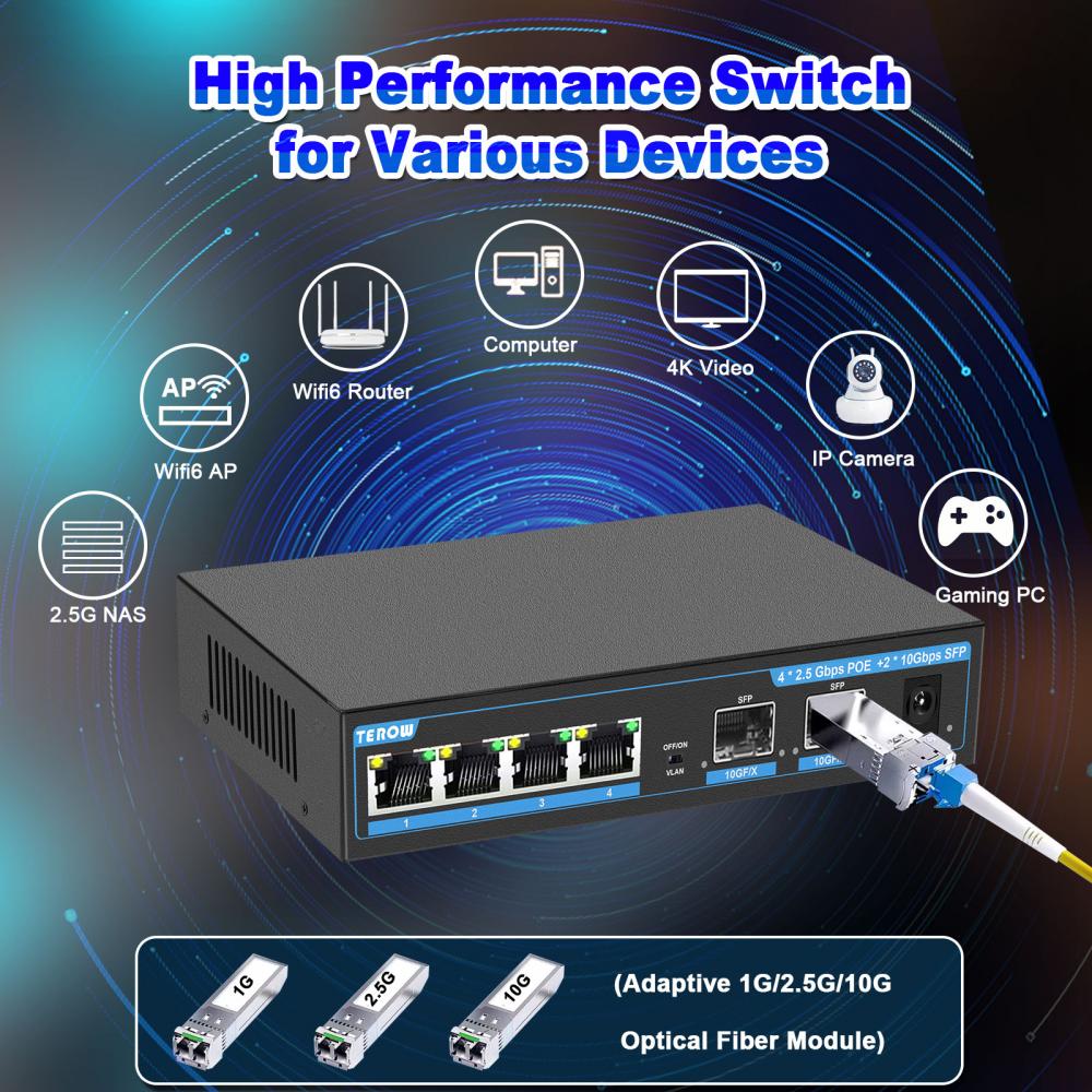 TEROW Gigabit POE Switch 2.5G/ - 10G Sfp+ Switch 8 Port review and price