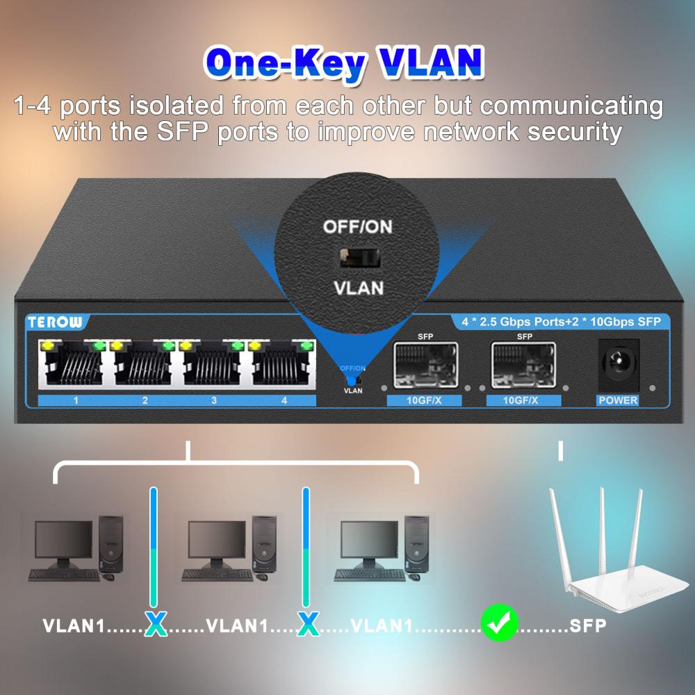 TEROW Gigabit POE Switch 2.5G/ - 10G Sfp+ Switch 8 Port review and price
