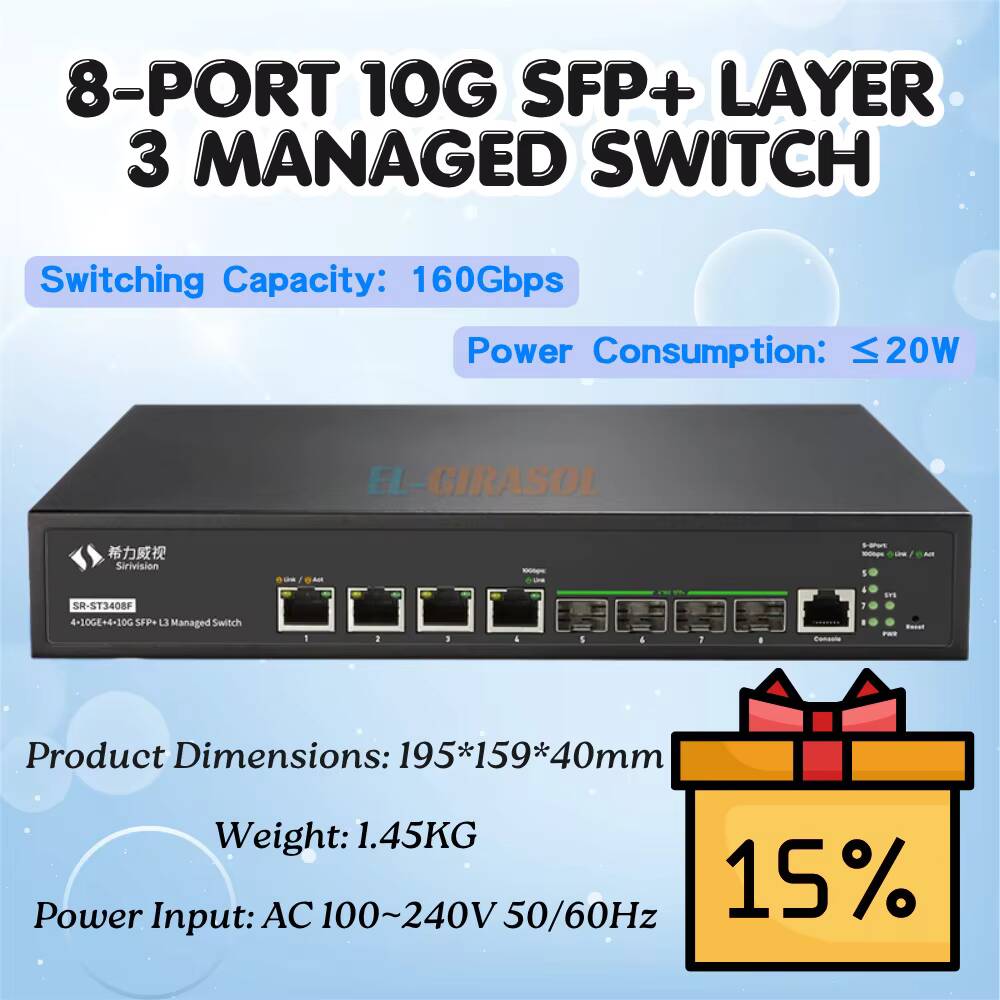 Sirivision 8 Port 10G SFP+ L3  - 10G Sfp+ Switch 8 Port review and price