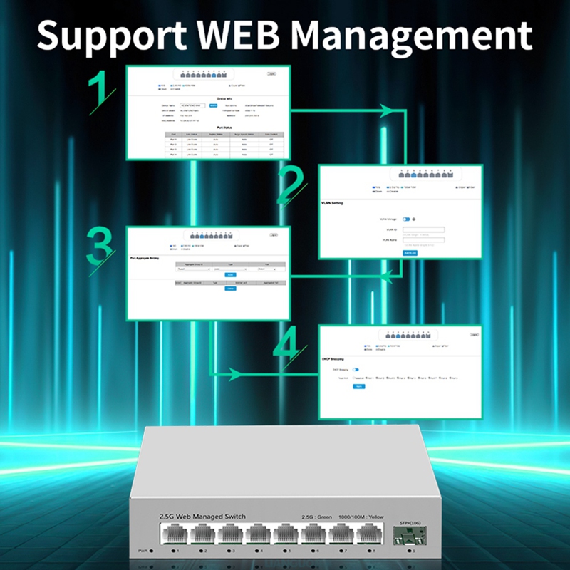 2.5GbE Smart Managed Switch 8  - 10G Sfp+ Switch 8 Port review and price