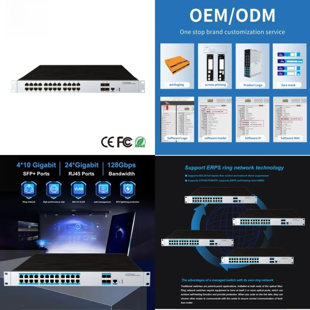 24 RJ45 ports industrial-grade - Switch 24 Port 10G Uplink review and price