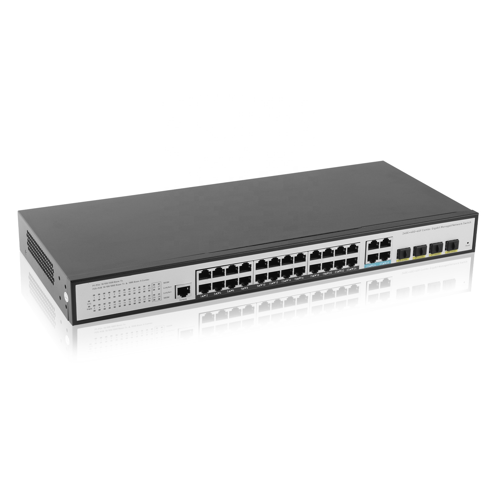24GE 4SFP 4 Gigabit Uplink L2  - Network Switch Rack Mount 1U review and price