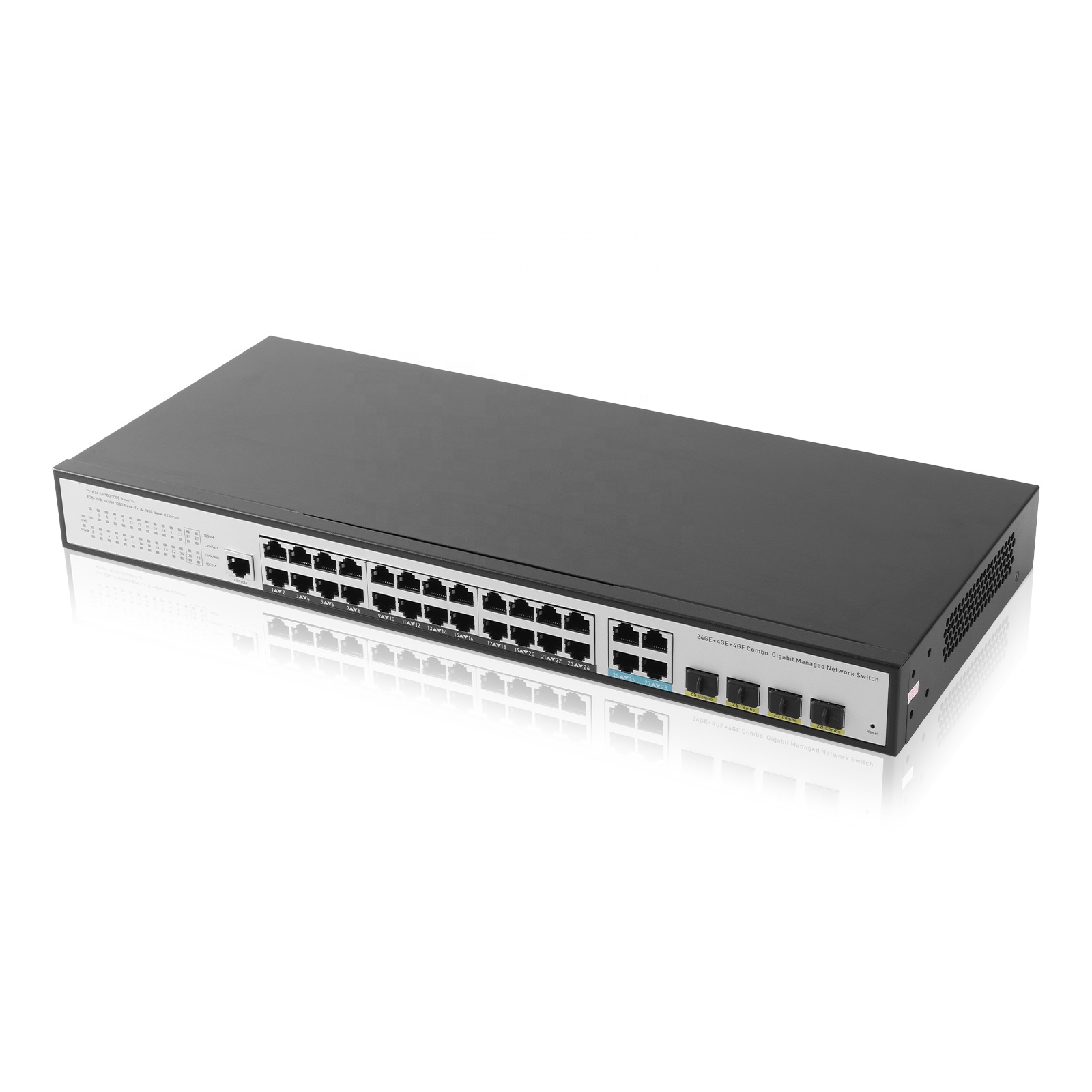 24GE 4SFP 4 Gigabit Uplink L2  - Network Switch Rack Mount 1U review and price