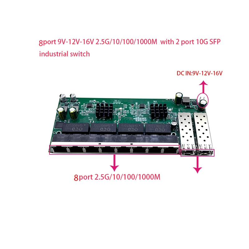 8-port POE 2.5G/10/1000M power - 10G Sfp+ Switch 8 Port review and price