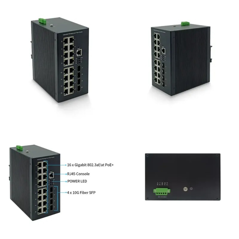 16-port industrial-grade Gigab - Poe Switch 16 Port 802.3At review and price