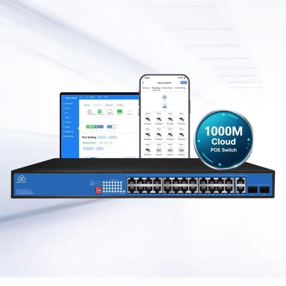 1000Mbps switch, supports VLAN - Managed Switch 24 Port Gigabit review and price