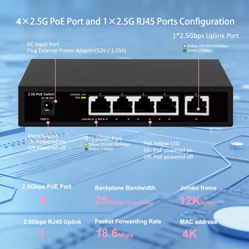 2.5g Poe Switch Unmanaged 60w  - Switch 5 Port 2.5G Unmanaged review and price