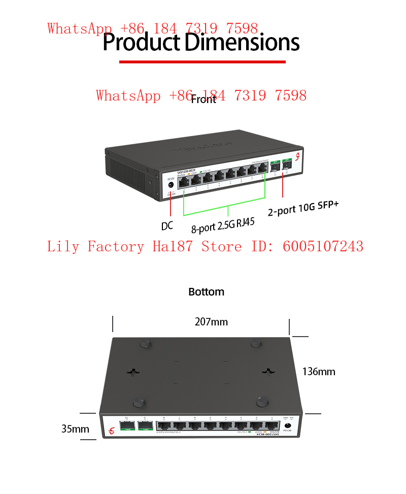 XikeStor 8*2.5G RJ45 2*10G SFP - 8 Port 2.5G Switch Unmanaged review and price