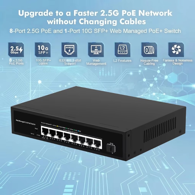 9-Port Multi-Gigabit POE LAN S - 10G Sfp+ Switch 8 Port review and price