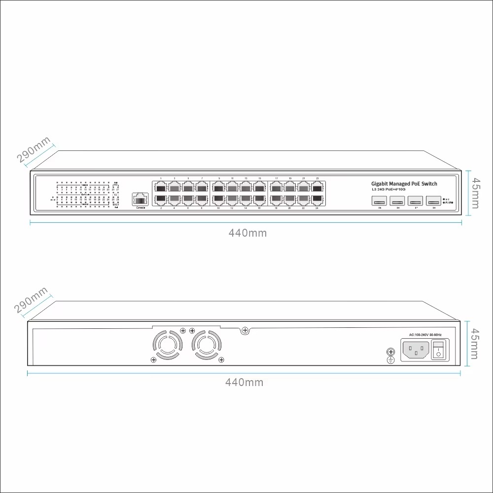 24 Ports Gigabit Ethernet RJ45 - Network Switch Rack Mount 1U review and price