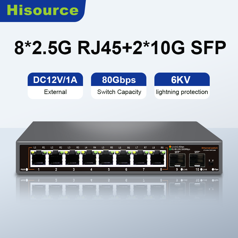 Hisource 8 Port 2.5G Ethernet  - 8 Port 2.5G Switch Unmanaged review and price
