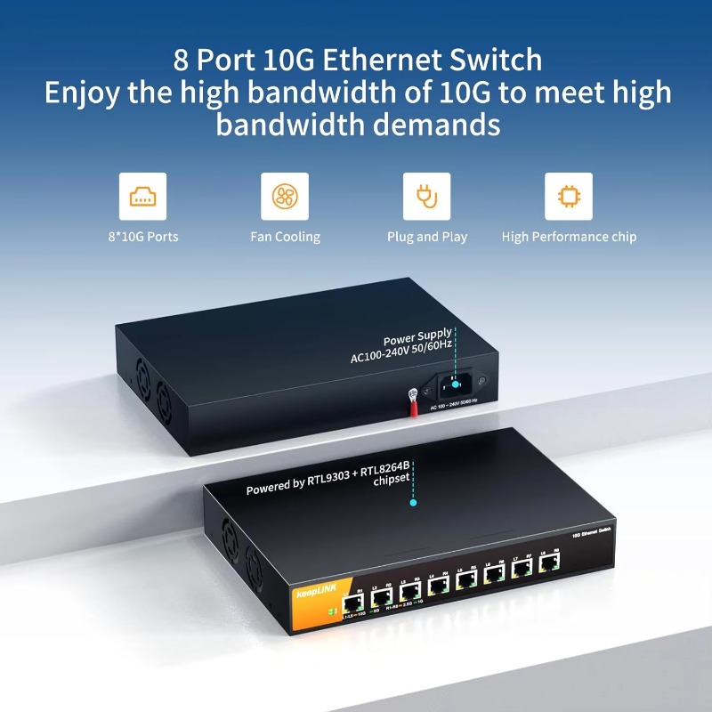 8-Port 10G Unmanaged Ethernet  - 8 Port 2.5G Switch Unmanaged review and price