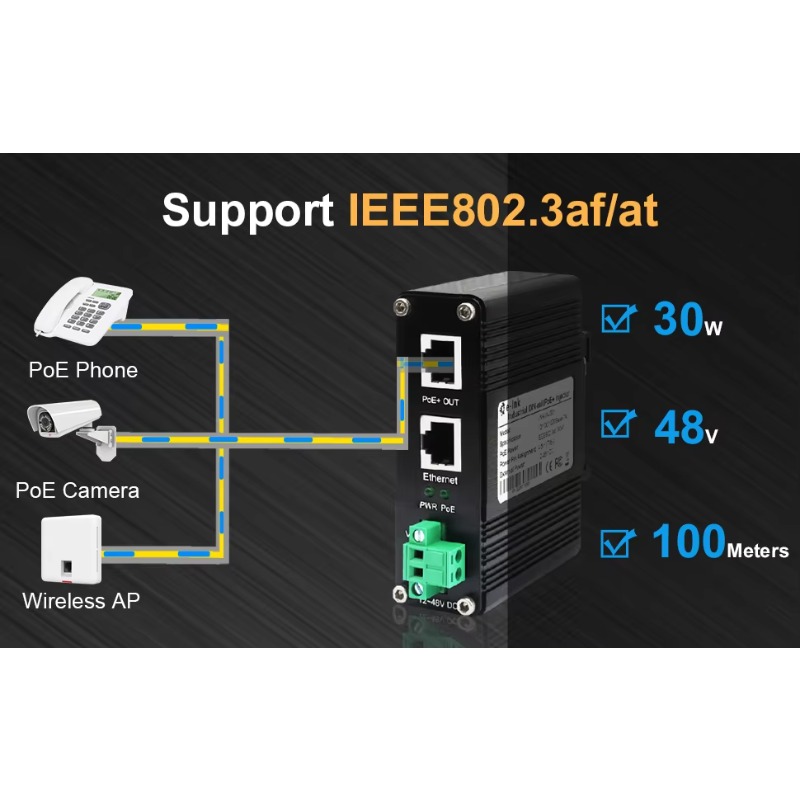 CCTV Security 12VDC to 48VDC I - Poe Injector Gigabit 30W review and price
