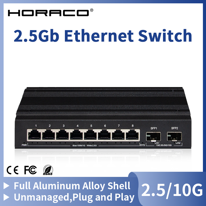 HORACO 2.5G Network Switch 8 P - 10G Sfp+ Switch 8 Port review and price