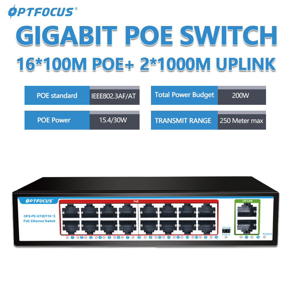 OPTFOCUS 1000M GIGABIT POE Swi - Poe Switch 16 Port 802.3At review and price